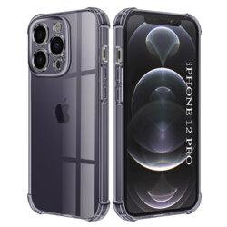 Husa iPhone 12 Pro Techsuit Shockproof Clear Silicone, fumuriu