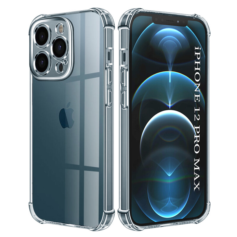 Husa iPhone 12 Pro Max Techsuit Shockproof Clear Silicone, transparenta