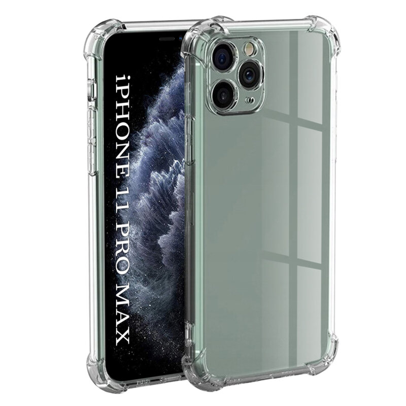 Husa iPhone 11 Pro Max Techsuit Shockproof Clear Silicone, transparenta