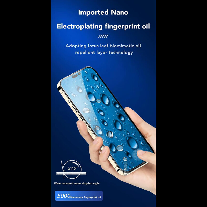 Folie sticla iPhone 14 Pro Max ANANK 2.5D Reinforced Edge Screen Protector, negru