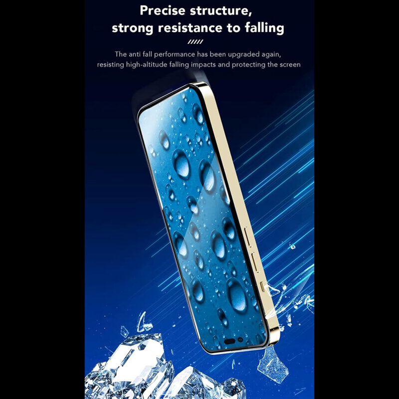 Folie sticla iPhone 15 Pro ANANK 2.5D Reinforced Edge Screen Protector, negru