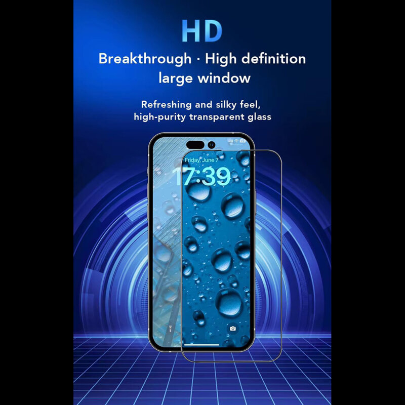 Folie sticla iPhone 16 Pro ANANK 2.5D 5X Reinforced CG Glass, negru