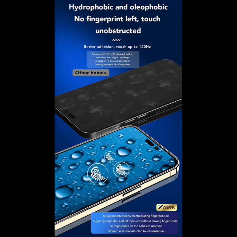 Folie sticla iPhone 16 Pro ANANK 2.5D 5X Reinforced CG Glass, negru