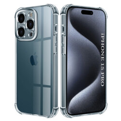 Husa iPhone 15 Pro Techsuit Shockproof Clear Silicone, transparenta