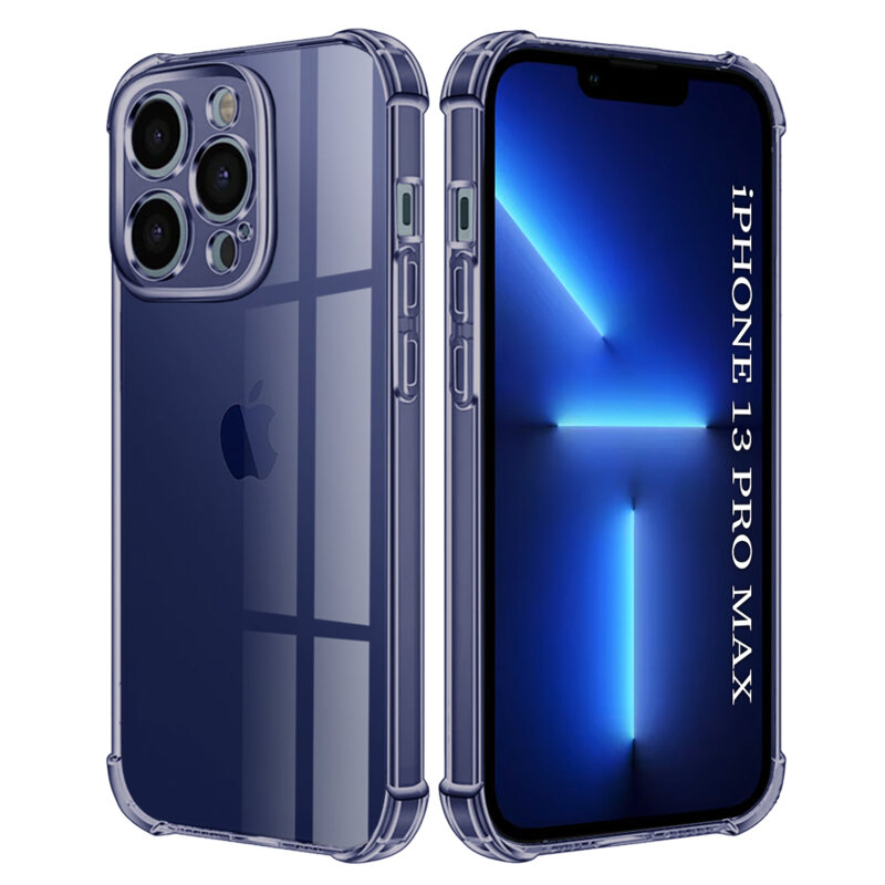 Husa iPhone 13 Pro Max Techsuit Shockproof Clear Silicone, fumuriu