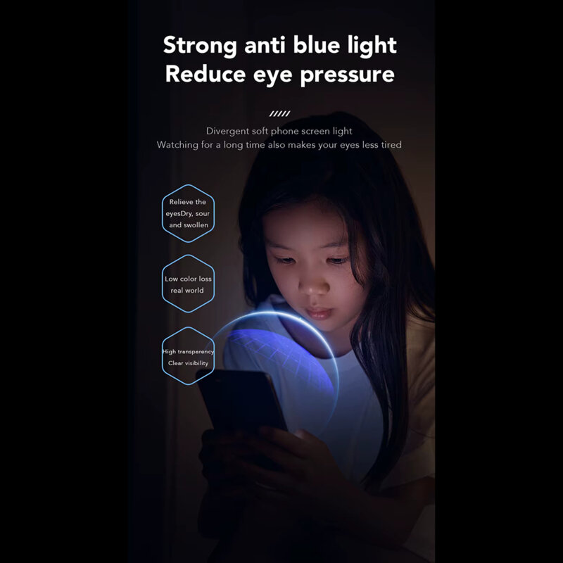 Folie sticla iPhone 15 ANANK 2.5D Anti-blue Light Screen Protector, negru