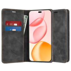 Husa piele Honor 400 Pro Techsuit Confy Cover, negru