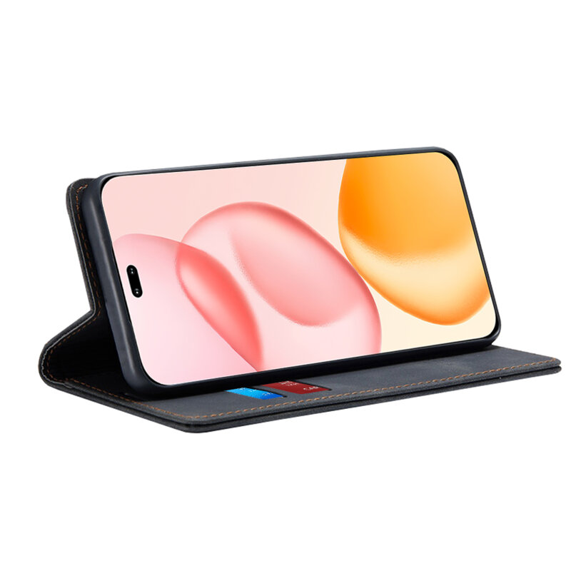 Husa piele Honor 400 Pro Techsuit Confy Cover, negru