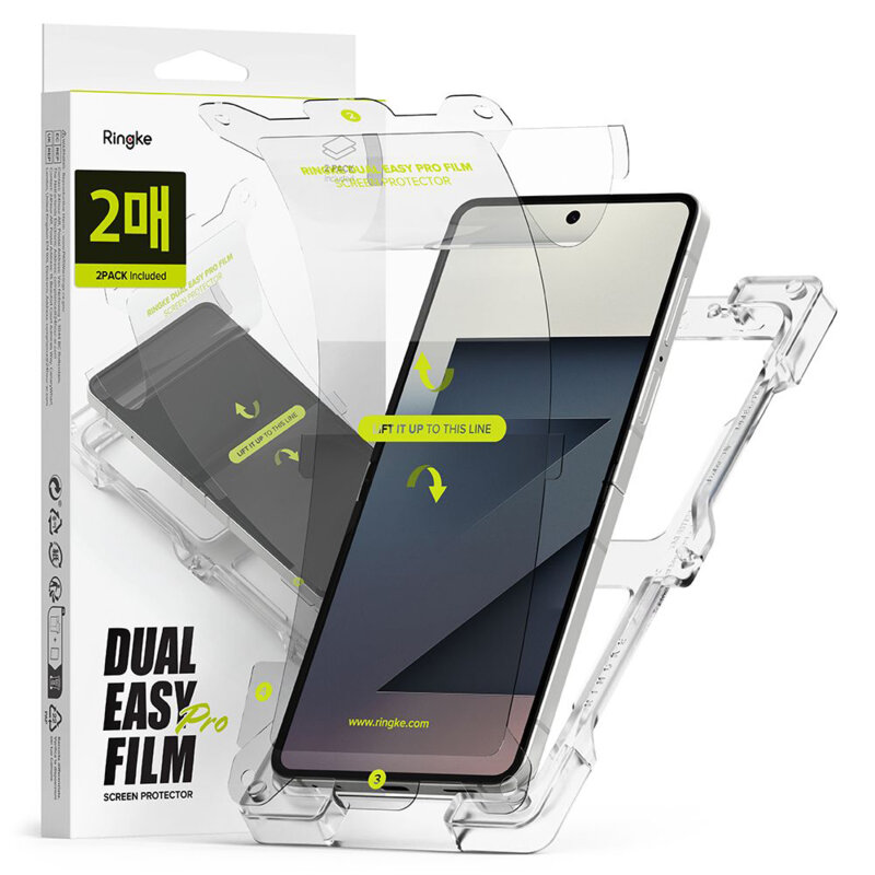 [Pachet 2x] Folie Samsung Galaxy Z Flip7 Ringke Dual Easy Pro Film, transparenta