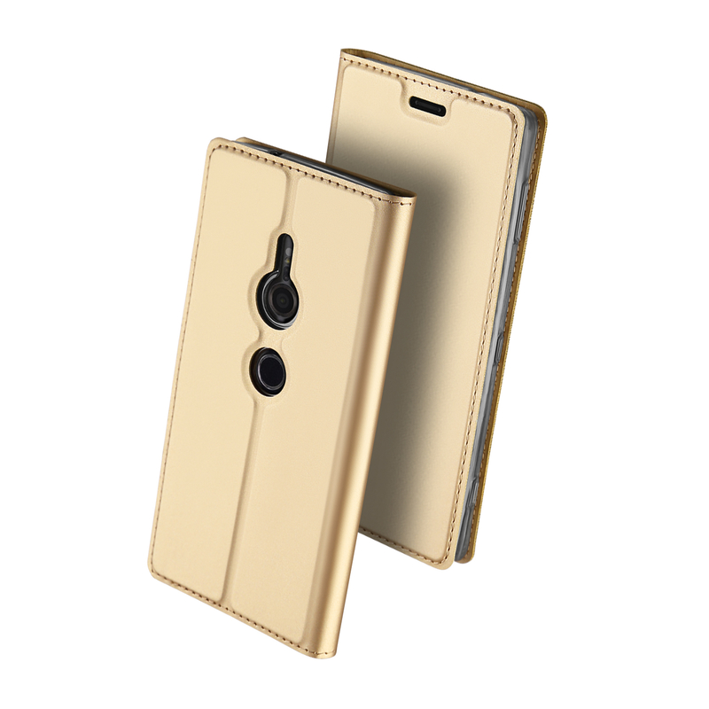 Husa Sony Xperia XZ2 Dux Ducis Flip Stand Book - Auriu