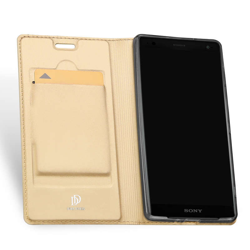 Husa Sony Xperia XZ2 Dux Ducis Flip Stand Book - Auriu