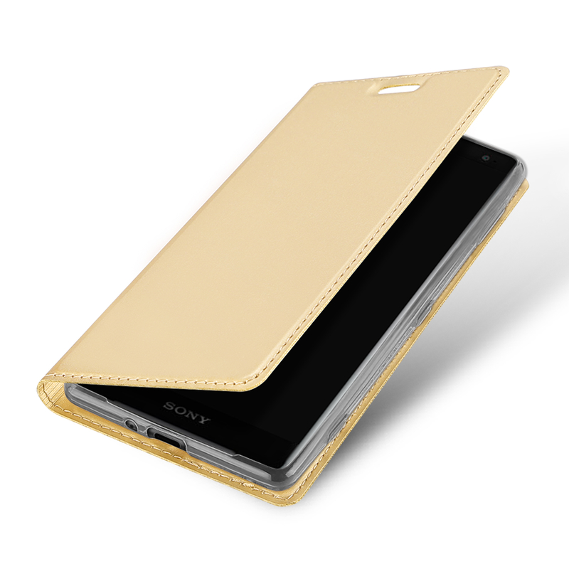 Husa Sony Xperia XZ2 Dux Ducis Flip Stand Book - Auriu