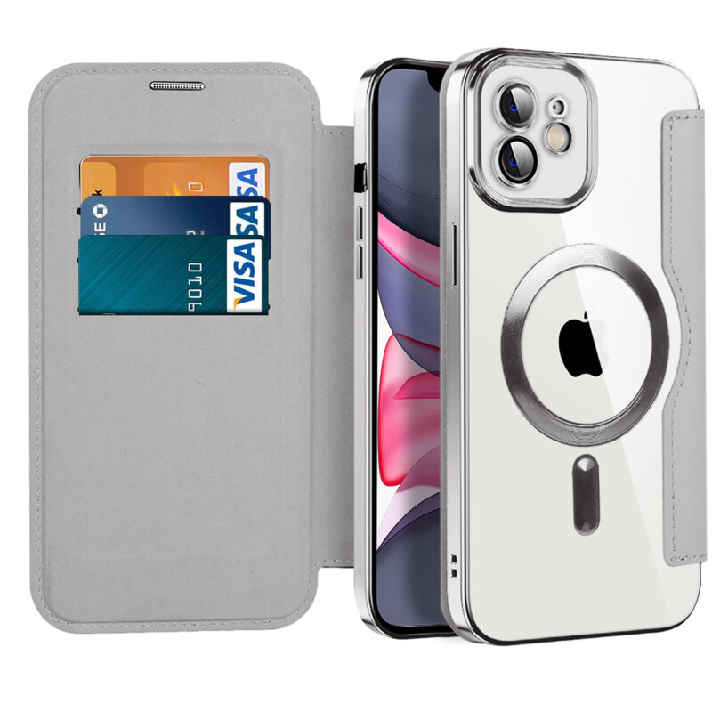 Husa iPhone 11 Techsuit SmartMag Book Case, gri