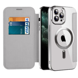 Husa iPhone 11 Pro Max Techsuit SmartMag Book Case, gri