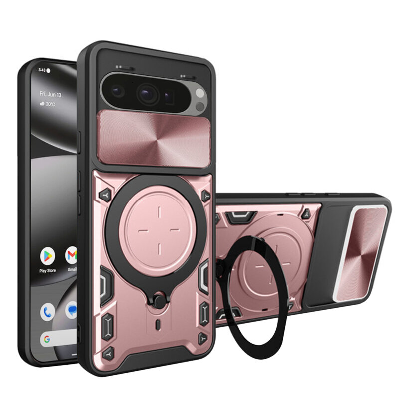 Husa Google Pixel 10 Pro XL Techsuit CamGuard Pro, roz auriu