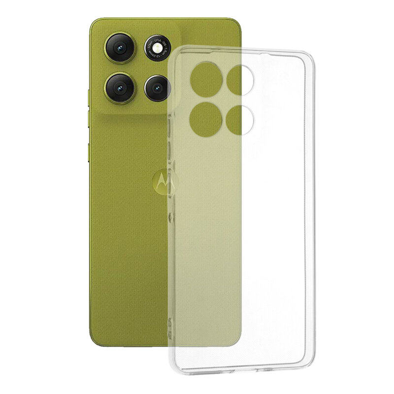 Husa Motorola Moto G86 Techsuit Clear Silicone, transparenta