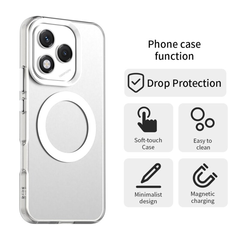 Husa Honor 400 Lite Techsuit CandyCase MagSafe, alb