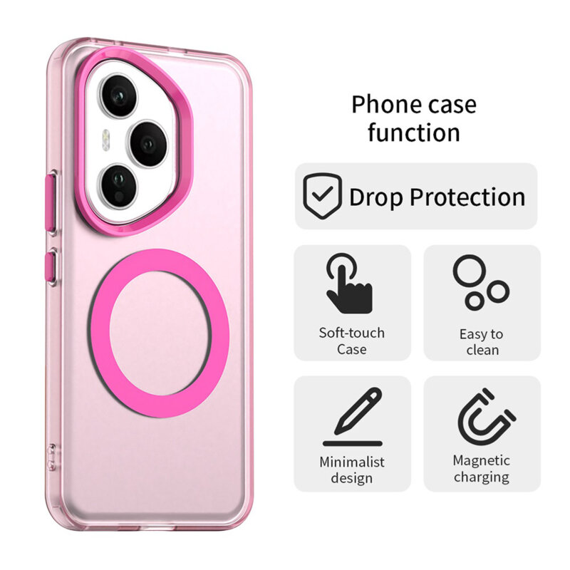 Husa Honor 400 Pro Techsuit CandyCase MagSafe, roz
