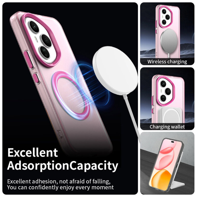 Husa Honor 400 Pro Techsuit CandyCase MagSafe, roz