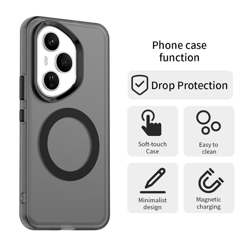Husa Honor 400 Pro Techsuit CandyCase MagSafe, negru