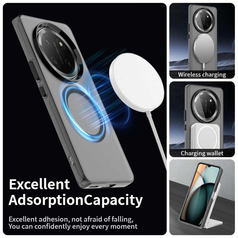 Husa Honor Magic7 Lite Techsuit CandyCase MagSafe, negru