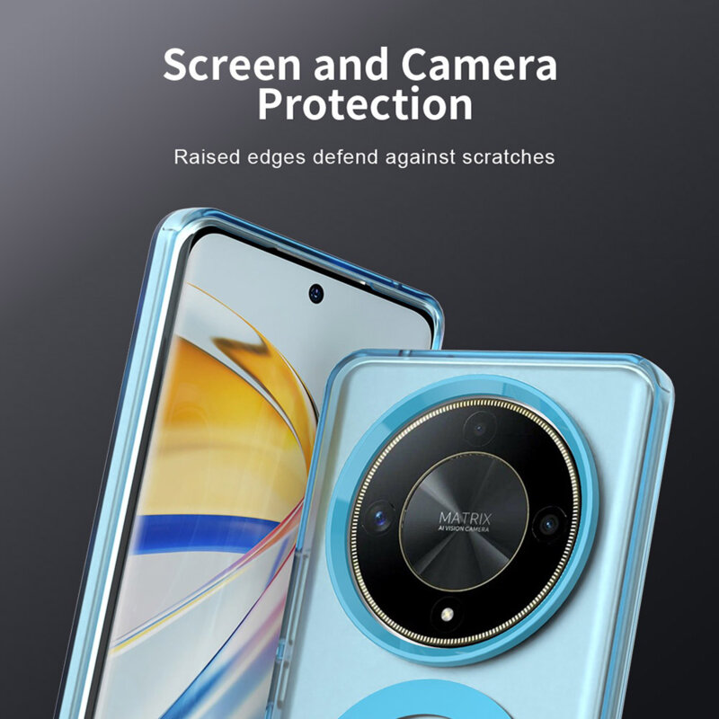 Husa Honor Magic6 Lite Techsuit CandyCase MagSafe, albastru