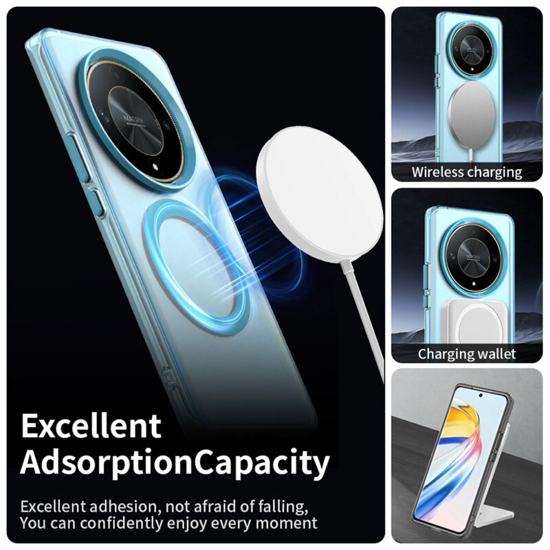 Husa Honor Magic6 Lite Techsuit CandyCase MagSafe, albastru
