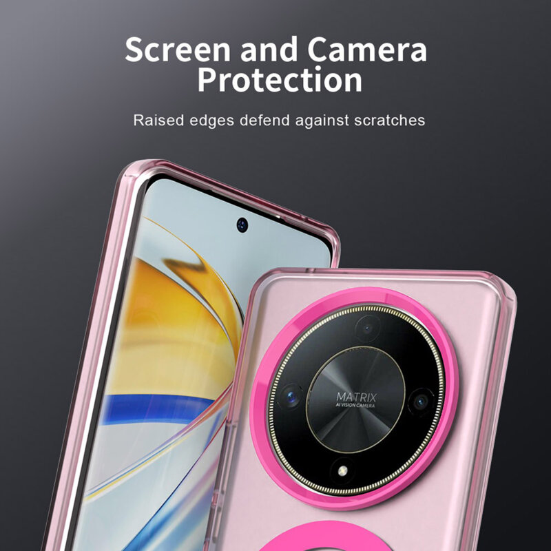 Husa Honor Magic6 Lite Techsuit CandyCase MagSafe, roz