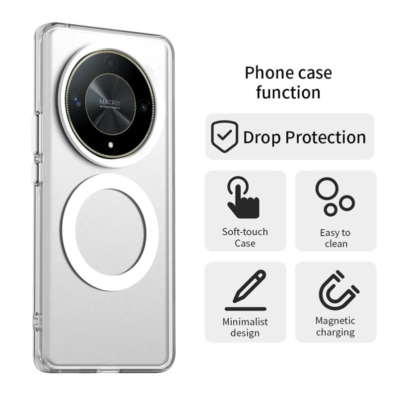 Husa Honor Magic6 Lite Techsuit CandyCase MagSafe, alb