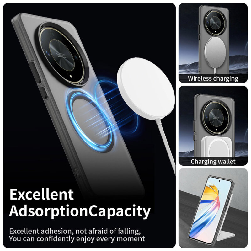 Husa Honor Magic6 Lite Techsuit CandyCase MagSafe, negru