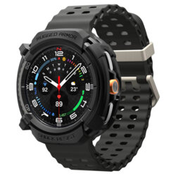 Husa Samsung Galaxy Watch8 Classic Spigen Rugged Armor, negru