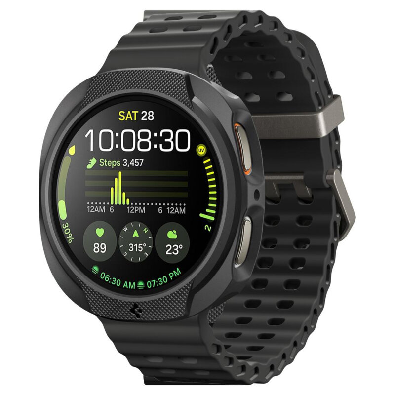 Husa Samsung Galaxy Watch8 44mm Spigen Liquid Air, negru