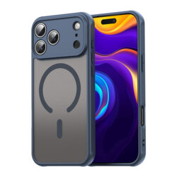 Husa iPhone 17 Pro Max Techsuit HaloFrost II MagSafe, bleumarin