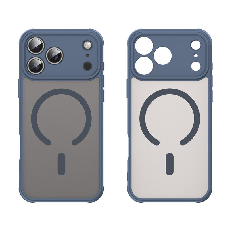 Husa iPhone 17 Pro Max Techsuit HaloFrost II MagSafe, bleumarin