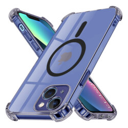 Husa iPhone 13 Techsuit Shockproof Clear Silicone MagSafe, fumuriu