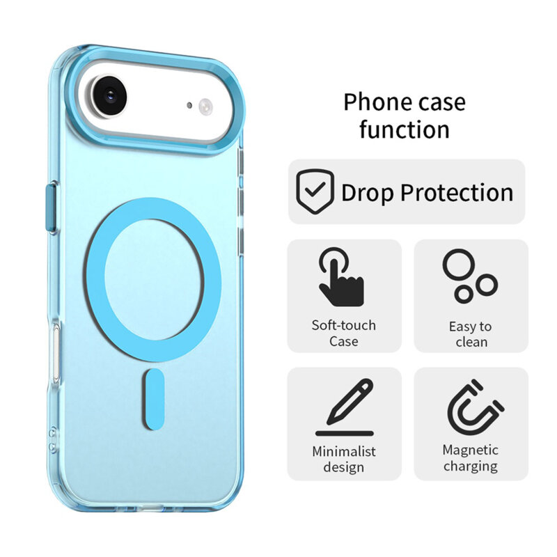 Husa iPhone 17 Air Techsuit CandyCase MagSafe, albastru