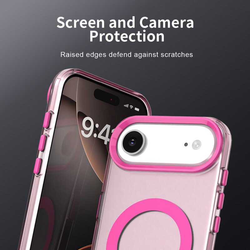 Husa iPhone 17 Air Techsuit CandyCase MagSafe, roz