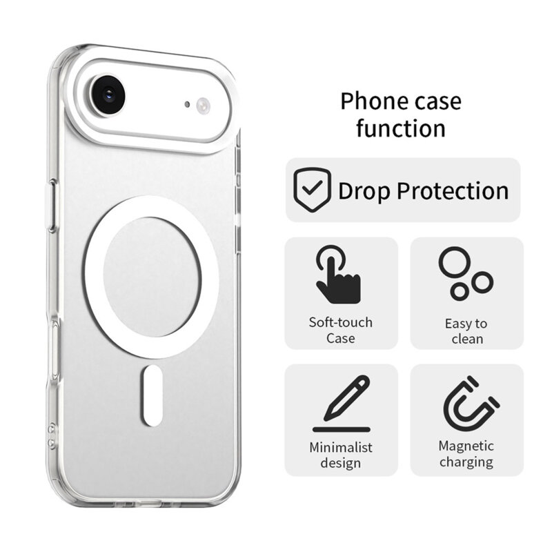 Husa iPhone 17 Air Techsuit CandyCase MagSafe, alb