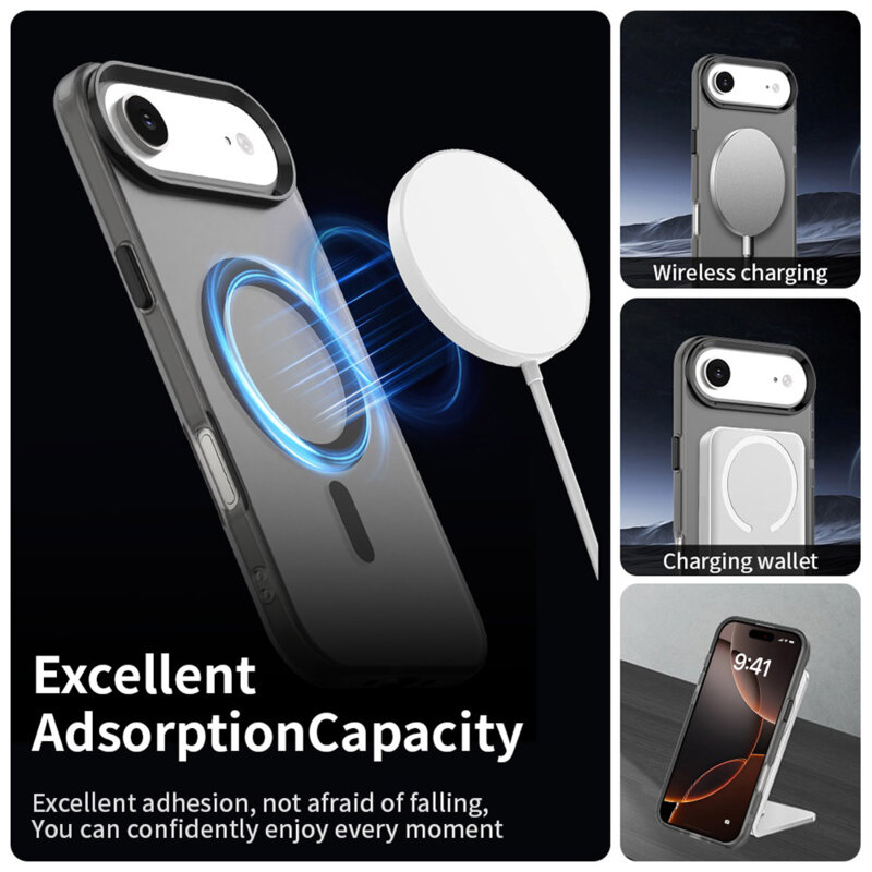 Husa iPhone 17 Air Techsuit CandyCase MagSafe, negru