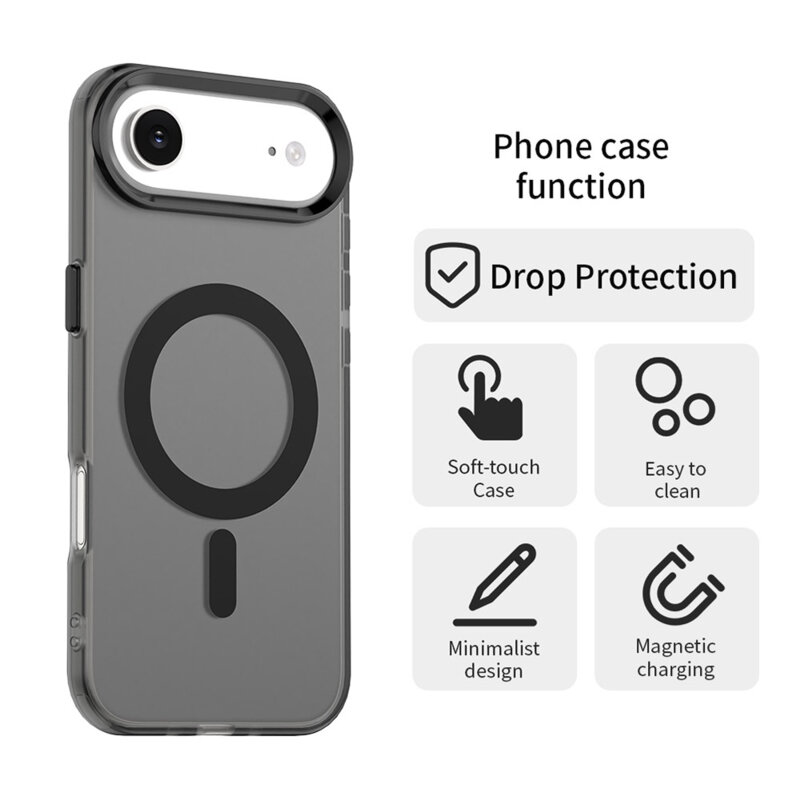 Husa iPhone 17 Air Techsuit CandyCase MagSafe, negru