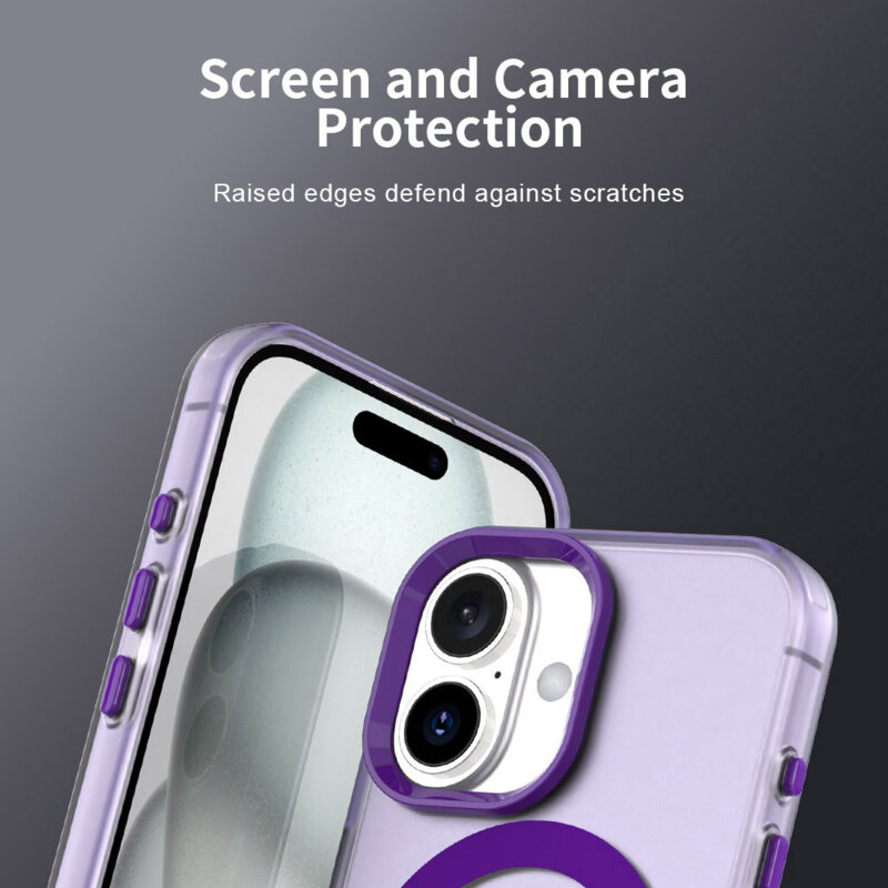 Husa iPhone 17 Techsuit CandyCase MagSafe, mov