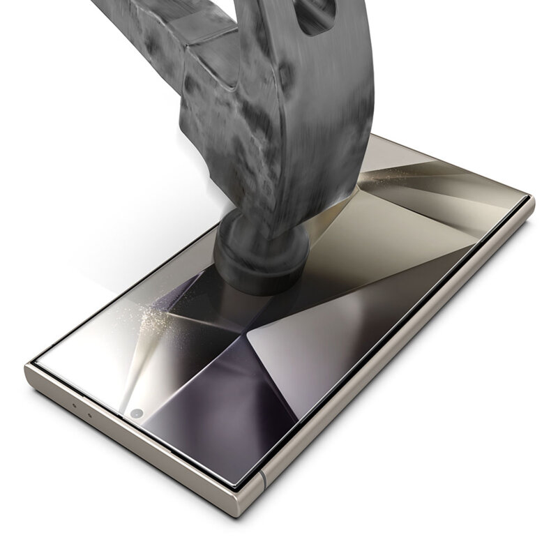 [Pachet 2x] Folie Samsung Galaxy S24 Ultra, deblocare prin amprenta, Techsuit TitanGlass CrystalHD, transparenta