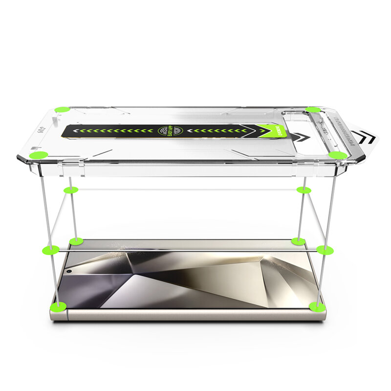 Folie Samsung Galaxy S24 Ultra, deblocare prin amprenta, Techsuit TitanGlass CrystalHD, transparenta