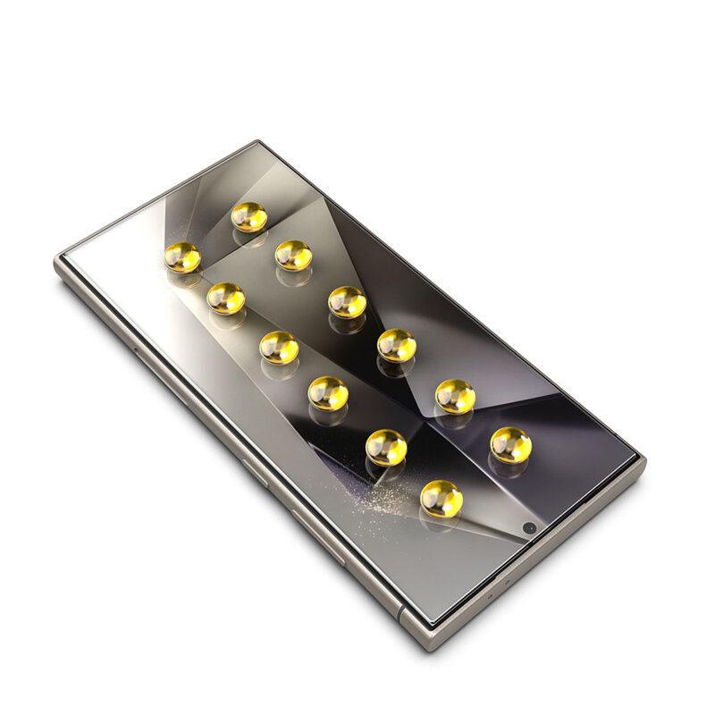 Folie Samsung Galaxy S24 Ultra, deblocare prin amprenta, Techsuit TitanGlass CrystalHD, transparenta