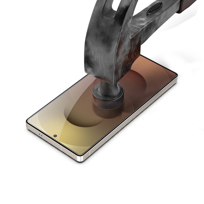 [Pachet 2x] Folie Samsung Galaxy S25 Plus, deblocare prin amprenta, Techsuit TitanGlass CrystalHD, transparenta