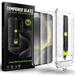 [Pachet 2x] Folie Samsung Galaxy S24 Plus Techsuit TitanGlass CrystalHD, transparenta