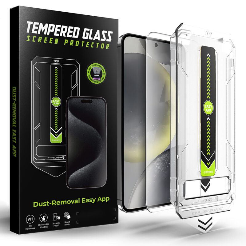 Folie Samsung Galaxy S24 Techsuit TitanGlass CrystalHD, transparenta