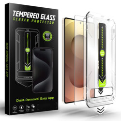 Folie Samsung Galaxy S25 Ultra, deblocare prin amprenta, Techsuit TitanGlass CrystalHD, transparenta