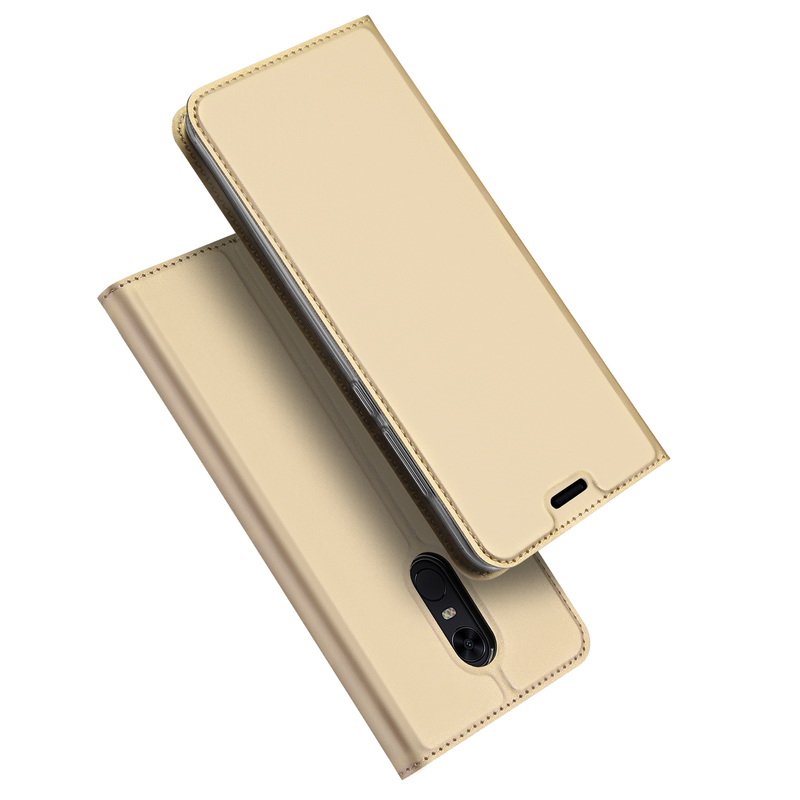 Husa Xiaomi Redmi Note 5 Dux Ducis Flip Stand Book - Auriu