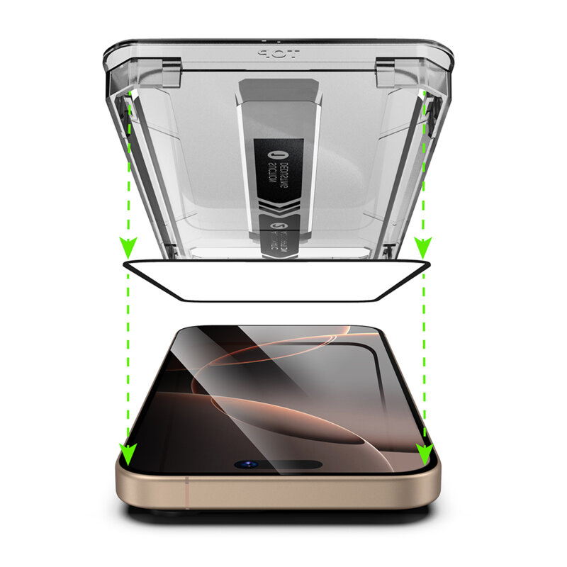 [Pachet 2x] Folie iPhone 15 Techsuit TitanGlass FullCover, privacy